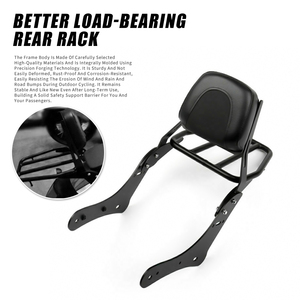 Vente chaude usine - Sissy bar de qualité avec porte-bagages pour <span class=keywords><strong>Kawasaki</strong></span> <span class=keywords><strong>Vulcan</strong></span> <span class=keywords><strong>S</strong></span> VN650 2015-2020 Noir - Product Image 2