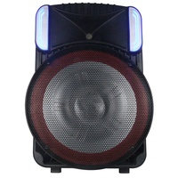 Sistema de Karaoke Inalámbrico con Subwoofer de 300W y 18 Pulgadas, Pantalla LED, Micrófono, FM, Audio Bidireccional, Crossover, Batería de 4000mAh, Profesional para Computadora