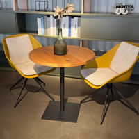 Chaise moderne NORYA avec structure en métal et revêtement en tissu pour salon, bureau et salle à manger