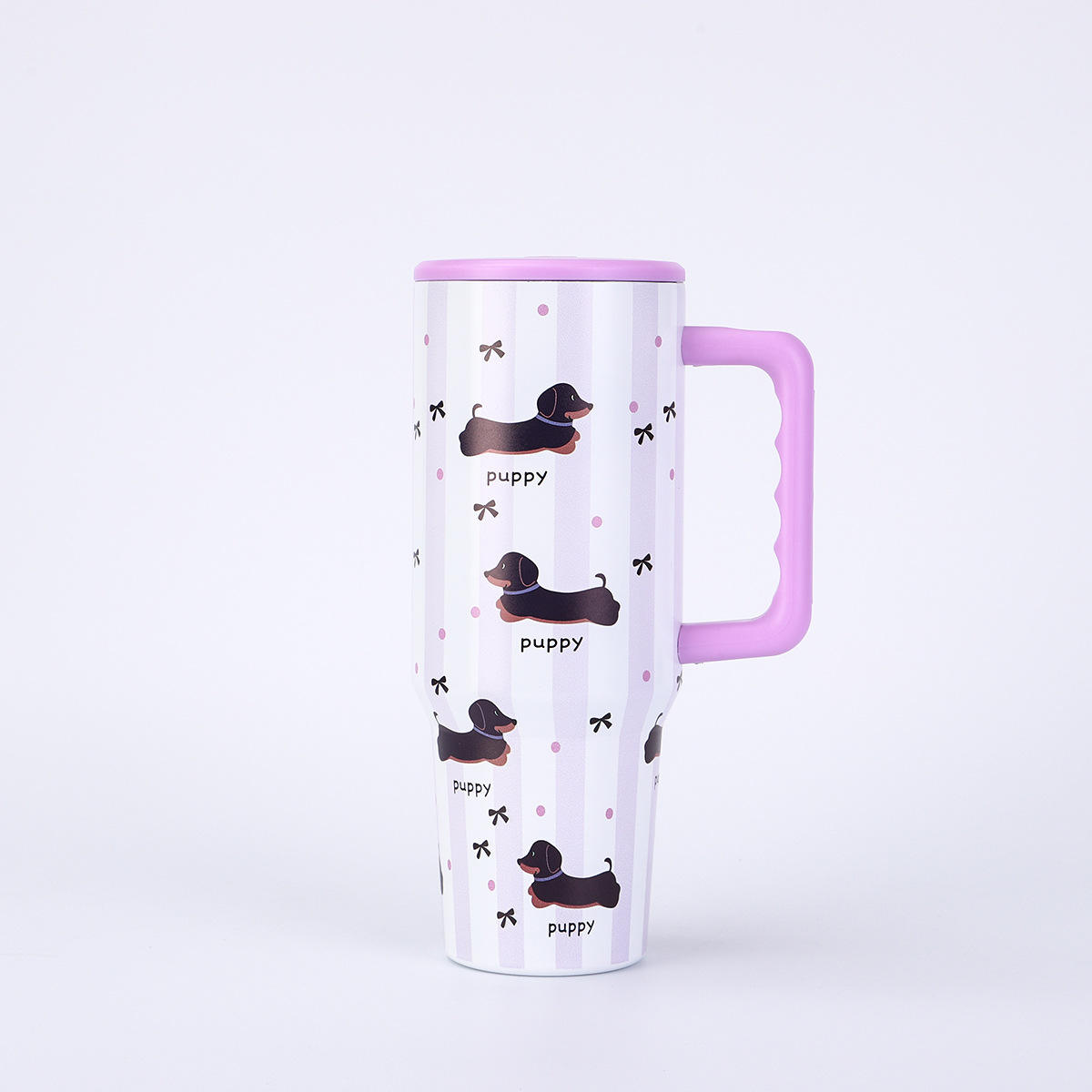 Pink purple color scheme - cute dog