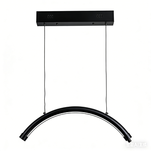 Plafonnier Osum 28 pouces, demi-lune dorée, LED moderne, montage encastré, aluminium rose, réglable, certifié CE RoHS - Product Image 6