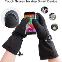 Mitaines de ski chauffantes alimentées par batterie rechargeable, équipement de sport de plein air, pochette pour les mains pour hommes et femmes, mitaines thermiques