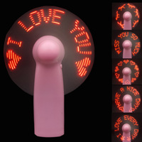 Ventilatore Portatile Mini USB Ricaricabile Personalizzabile con Messaggio, Ventilatore a Batteria con Display LED Programmabile, Ventilatore Elettrico Portatile per Regali di Festa