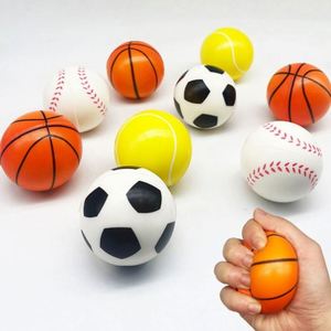 Custom Logo Anti Pu Foam Stress Ball Squishy Squeeze Balls Basketball Football Baseball Soccer - Product Image 4