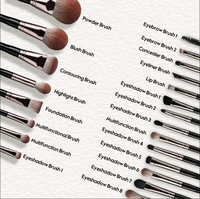 Pinceaux de maquillage personnalisés avec logo unique, marque privée, pinceaux de maquillage professionnels de luxe de haute qualité