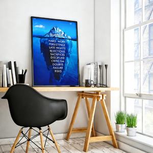 Arte Abstracto en Lienzo para Pared, Texto Motivacional de Éxito, Trabajo Duro Texturizado, Decoración Inspiradora para el Hogar, Impresión Artística Decorativa - Product Image 2