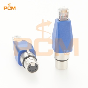 Adaptateur audio XLR 5 broches femelle <span class=keywords><strong>DMX</strong></span> vers RJ45 mâle CAT5e blindé, connecteur RJ45 Ethernet vers XLR 5 broches pour scène, studio d'enregistrement - Product Image 6