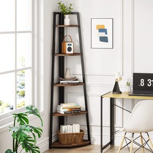 Simple multi-functional floor-<b>standing</b> <b>shelf</b> for living room corner, multi-tiered bookshelf, small apartment display rack - Product Image 4
