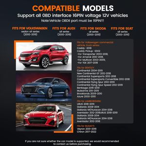 Ancel VD500 OBD2 alat penganalisa mesin pemindai untuk Volkswagen VW Audi Skoda Seat EPB ABS pembaca kode SRS bantalan rem klep penutup minyak - Product Image 5