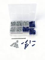 Kit d'ancrages à expansion, jeu de tournevis universels en plastique, vis à tête plate, vis autoperceuses, kit d'outils pour béton et cloisons sèches