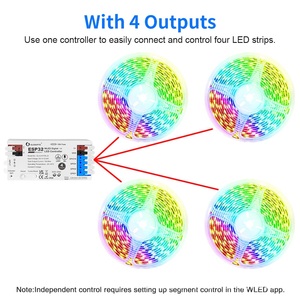 4-kênh esp32wled ánh sáng đầy màu sắc với bộ điều khiển và hợp nhất Microphone tải về cổng - Product Image 6