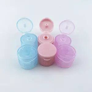Goedkope Fabrieksprijs 18 Mm Gestreepte Mini Snap Top Caps Lotion Inktfles Plastic Pp Flip Top Caps
