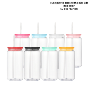 Bicchiere in Plastica Riutilizzabile a Doppia Parete a Forma di U da 16oz, 20oz, 24oz, 40oz con Coperchio e Cannuccia per Caffè, Disponibile nel Magazzino USA - Product Image 4