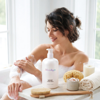 Gel Douche Marque Blanche Nettoyant Doux Hydratant Moussant Nuage de Coco