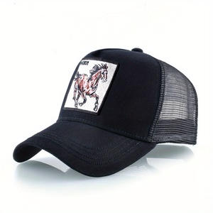 Bordado de caballos Gorras lisas para hombre Gorras De Animal Para Hombre <span class=keywords><strong>Lisa</strong></span> Animal <span class=keywords><strong>Gorra</strong></span> con visera Sombrero de sol transpirable <span class=keywords><strong>Gorra</strong></span> de camionero para hombres - Product Image 1