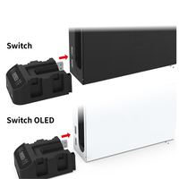 Station de charge GP-349 pour manettes NS, support de rangement pour cartes Joy-Con OLED N Switch, chargeur et support de disques