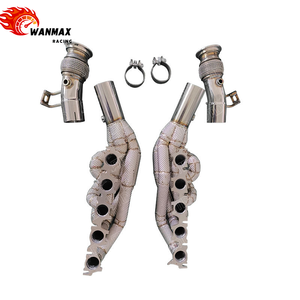 Colector de Escape de Acero Inoxidable de Alto Rendimiento para Audi R8 V10 5.2L con Protector Térmico - Acabado Pulido Espejo, Mejora Deportiva para Carreras 1 - Product Image 4