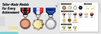 Médaille de récompense durable en alliage de zinc trophée sportif en métal personnalisable avec moulage poli plaqué époxy Techniques Production en usine