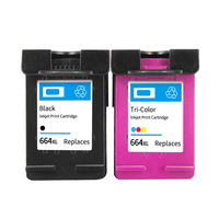 Kartrid Tinta Hitam Penuh F6V31AL OEM 664XL Kompatibel untuk Printer HP Deskjet Ink Advantage 5075/5275