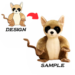 Zoo Simulation <span class=keywords><strong>Lemur</strong></span> Super Soft Plush Toy Bordado Cultural Regalo creativo para el alivio del estrés de los niños - Product Image 1