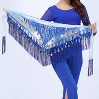 Ceinture de danse orientale sexy, écharpe de danse, jupe de danseuse, costumes de scène féminins, paillettes, glands, vêtements de danse thaïlandaise/indienne/arabe