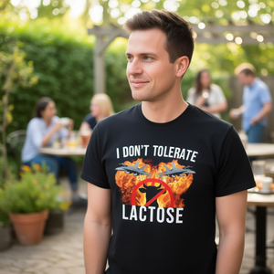 Maglietta divertente 'Non tollero la lattosio', Maglietta meme, Regalo scherzoso, Magliette scherzose - Product Image 3