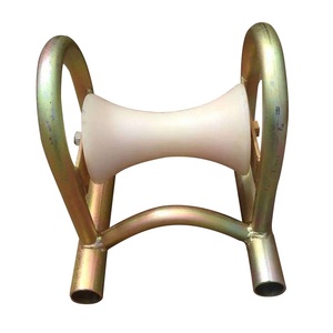 Mặt đất Cáp con lăn với ống thép Nylon bánh xe nhôm bánh xe phẳng khung Cáp Con lăn Hướng dẫn sử dụng nguồn điện công cụ - Product Image 4