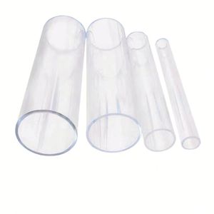 LEZ LEZXXXX Tubo de Plástico Acrílico PMMA Transparente Extruido Brillante, Económico y Popular, de Alta Transmitancia, para Uso Industrial, Corte en Fábrica - Product Image 1