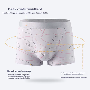 Factory Custom High Quality Mid Rise Men's <strong>Boxer</strong> Briefs Custom Logo Print Multiple Colors And Fabrics Available Men's Underwear - Product Image 3
