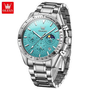 OLEVS 3618 Montre chronographe à quartz à la mode pour hommes <span class=keywords><strong>Moonswatch</strong></span> Calendrier Montre-bracelet en acier inoxydable Étanche Montres de luxe pour hommes - Product Image 5