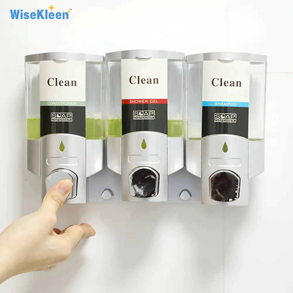 2023 New Design 300ML Hand Press Liquid soap dispenser Bathroom Hotel Shampoo Dispenser Wall Mount 3