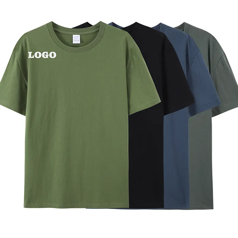 बुना हुआ पुरुषों की ओ-गर्दन शर्ट सादे थोक 100% कपास टी शर्ट खाली टी-शर्ट 16 रंग