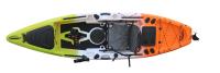 Kayak de pêche monoplace léger en plastique rotomoulé HDPE de 11 pieds avec pédales et moteur électrique, type sit-on-top, kano