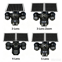 Solar CCTV WiFi PTZ Wide Angle Outdoor Security Camera with IP65 Two-Way Audio Night Vision Cloud & SD Card Storage