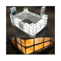 Comptoir de Présentation de Bijoux en Aluminium Moderne pour Magasin, Petit Meuble de Caisse, Vitrine de Bijouterie avec Verre
