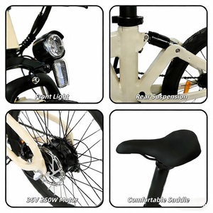 YANGOR H19 Bicicletta Elettrica <span class=keywords><strong>Pieghevole</strong></span> 20" con Motore Posteriore, Mini E-bike Portatile Leggera per Pendolarismo Urbano 250W 36V - Product Image 2