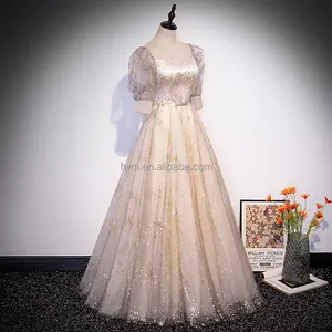 Customized Colors Sweetheart Short Sleeves A-line Evening Party Dress Floor Length Lace Up Wedding Gown for Women 2023