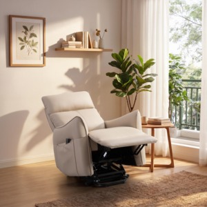 Poltrona Reclinabile Elettrica Moderna e Confortevole in Tessuto con Funzione Massaggio - Product Image 4