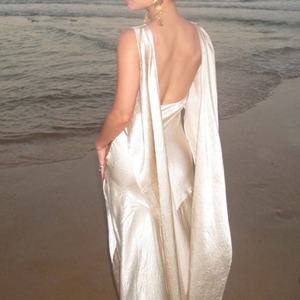 Nouvelle Robe Longue Décontractée Sexy et Élégante pour Femme, Dos Nu, Sans Manches, Idéale pour Soirées et Clubs Estivaux - Product Image 2