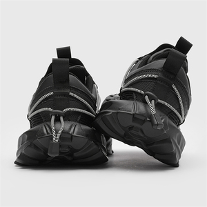 Men Women Modern Chunky Sole Sneakers Adj Table Strap Shock Absorption Technology <b>Supportive</b> Ankle Collar for Gym Daily Wear - Product Image 5