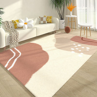 Tapis d'intérieur moderne nordique en fausse fourrure de cachemire, doux, moelleux, antidérapant, tapis de luxe pour chambre à coucher, chambre d'enfant, chambre de fille, décoration intérieure, fabriqué à la machine