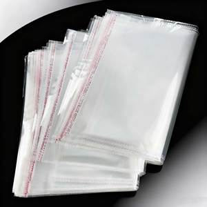 Sac de stationnement en plastique OPP transparent avec logo autocollant, thermoscellable, durable et personnalisable - Product Image 1