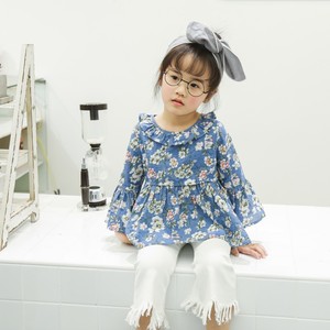 Nueva Llegada, Camiseta de Algodón con Estampado Floral de Manga Larga para Niña, Hecha en China - Product Image 1