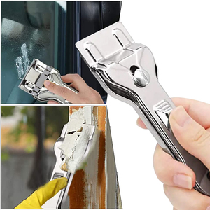 Raspador de Cuchillas Retráctiles, Limpiador de Vidrios y <span class=keywords><strong>Estufas</strong></span> de Acero Inoxidable con Cuchillas Reemplazables para Eliminar Adhesivos - Product Image 4