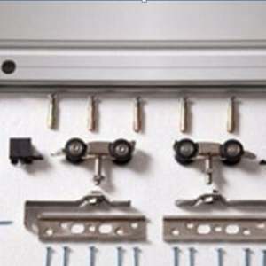 Riel de aluminio plateado suave y silencioso, Tobogán rústico, herrajes para puertas de Granero, herrajes para puertas de granero de alta resistencia - Product Image 2