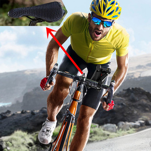 Bicycle Insulated Seat Cushion Black Breathable Mesh Cover For Mountain Bike - Product Image 2
