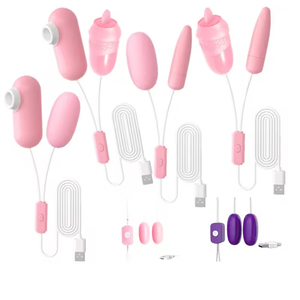 Flirting Egg Sucking Tongue Licking Double Jumping Egg USB Charging <b>Masturbator</b> Female Adult Sexual Equipment - Product Image 1