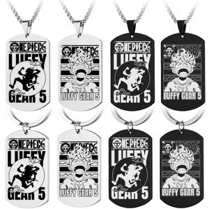 Collar Luffy <span class=keywords><strong>Gear</strong></span> 5 de estilo gótico con cadena colgante de una pieza en blanco y negro - Product Image 1