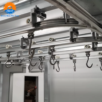 Systèmes de rail de convoyage de carcasses de porcs et de moutons ISO, rails de suspension de viande, équipement de petite abattée pour porcs pour abattoirs
