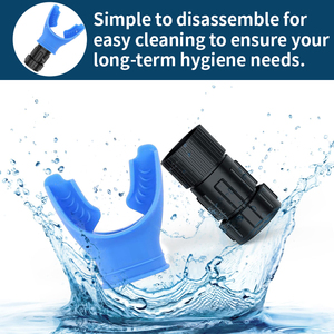 ชุดฝึกหายใจซิลิโคนสีดำ 2 ชิ้น อุปกรณ์ฝึกหายใจแบบพกพาสำหรับกีฬาและความบันเทิง - Product Image 4